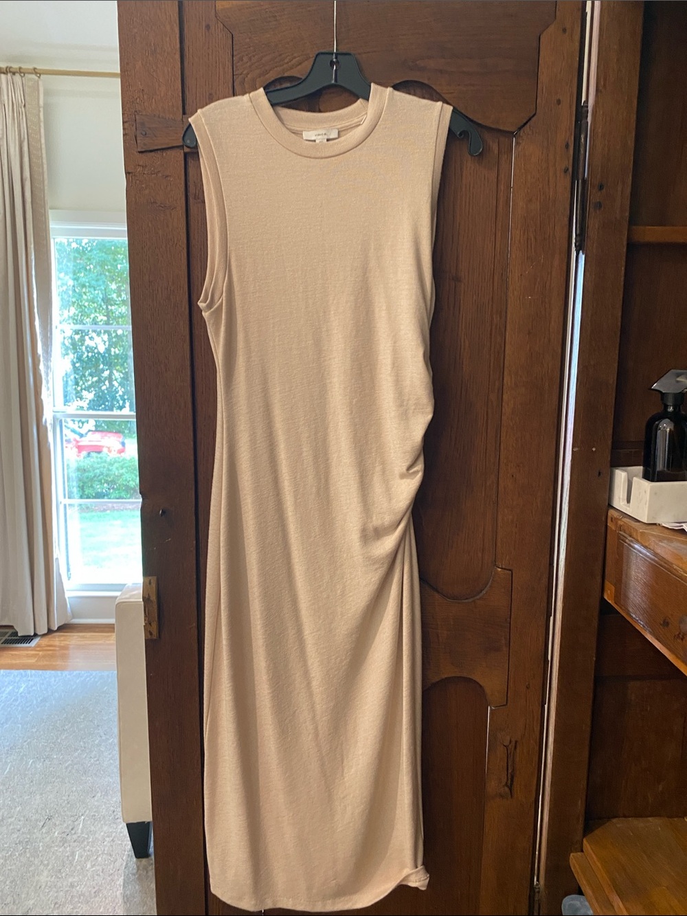 Vince Sleeveless Midi Dress in Beige.  Like new. Sz med